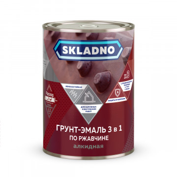 Грунт-эмаль 3 в 1 черная 1,8кг SKLADNO
