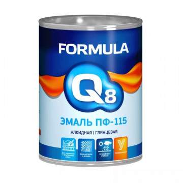 Эмаль ПФ-115 красная 0,9кг FORMULA Q8