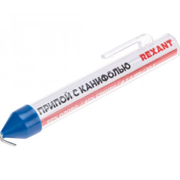 Припой с канифолью 20г олово 60%, свинец 40% REXANT