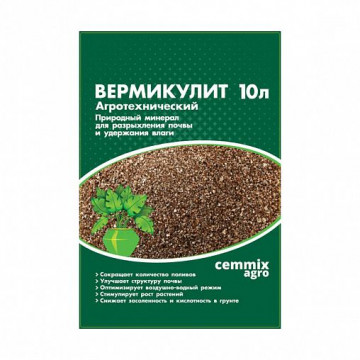 Вермикулит вспученный агротехнический 10 л (1) "cemmix"