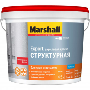 Краска Marshall Export структурная BW 5л