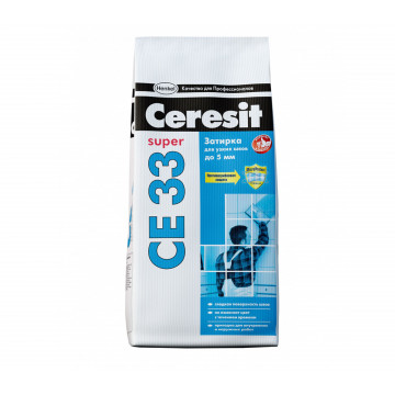 Затирка CERESIT Super CE 33 № 55 светло-коричневая 2кг