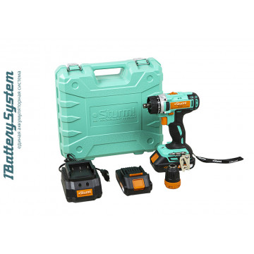 Дрель ак.CD3618, 18В, 1BatterySystem, 2 акк., 2,0Ач,съёмный патрон,кейс STURM