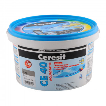 Затирка CERESIT CE 40 Aquastatic № 07 серая ведро 2кг