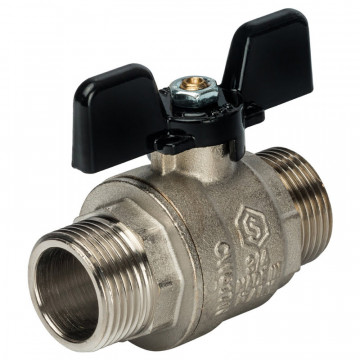 Кран шаровый бабочка 3/4" НР/НР ECO