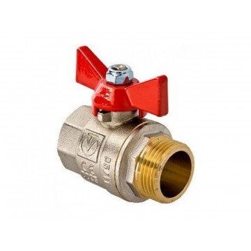 Кран шаровый ручка-бабочка 3/4" ВН/НР BASE