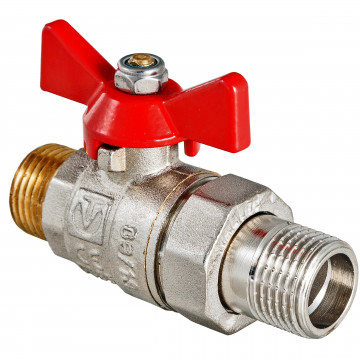 Кран шаровый с полусгоном 1/2" ВН/НР BASE