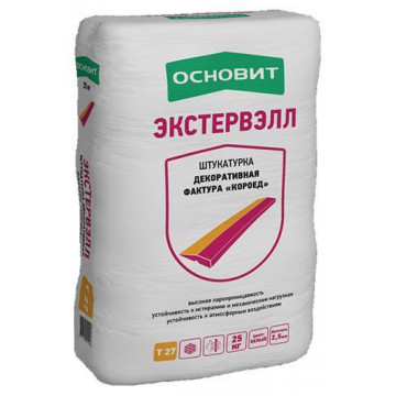 Штукатурка декоративная Экстервэлл Т 27 (Короед белая 2,0мм) 25кг ОСНОВИТ