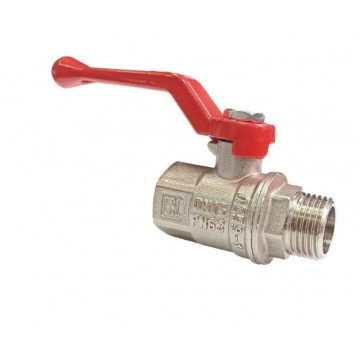 Кран шаровый латунный PREMIUM для воды 1/2" ВН-НР ручка-рычаг