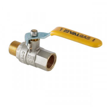 Кран шаровый газовый стальная рукоятка 1/2" ВН/НР