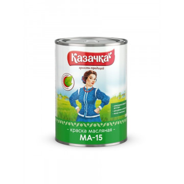 Краска МА-15 зеленая 0,9кг Казачка