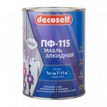 Эмаль ПФ-115 бирюзовая 1,9кг ПУФАС DECOSELF