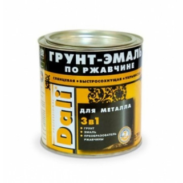 Грунт-эмаль по ржавчине 3 в 1 серебристый алюминий 2л DALI