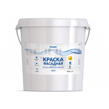 Краска фасадная атмосферостойкая белая F301 45кг Оптимист